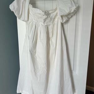 Astr Strapless White Dress